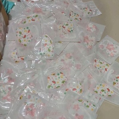 1 BOX ISI 50 3D CHILD MASK PROTECTIVE MASK MASKER ANAK 1-4y KIDS DUCKBILL 3PLY MASKER 3D ANAK 3D