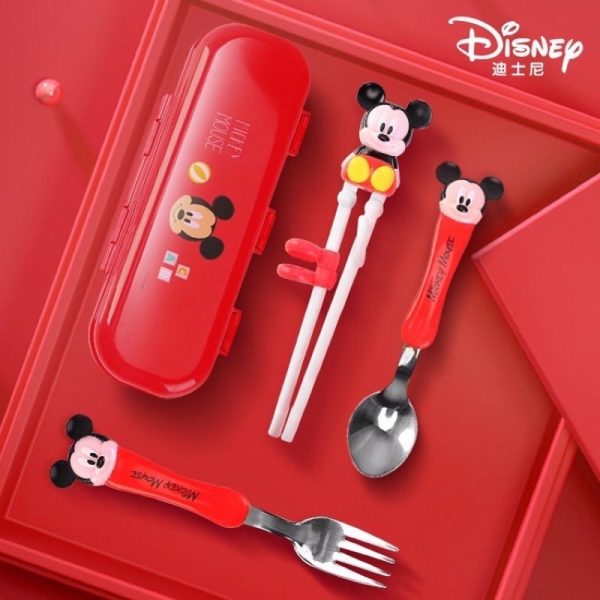 Alat makan set disney training chopstick 3D 3 Dimensi