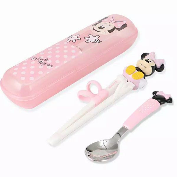 Alat makan set disney training chopstick 3D 3 Dimensi