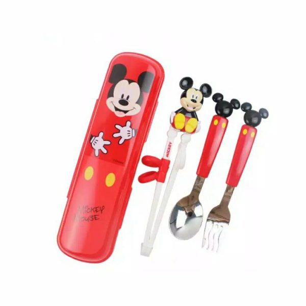 Alat makan set disney training chopstick 3D 3 Dimensi