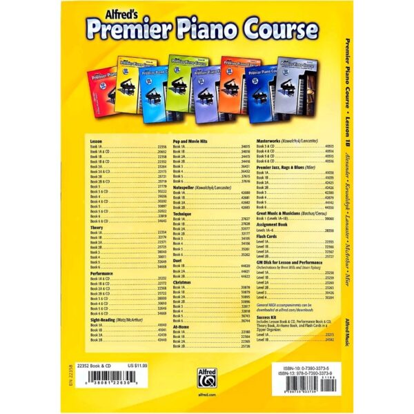 Alfred's Premium Piano Course Lesson 1B