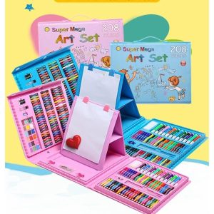 ART SET 208 PENSIL WARNA Crayon set208pcs - Crayon Mewarnai - 208 Warna - Pensil warna. crayon set SET ALAT TULIS ANAK-ANAK 150PCS CRAYON DAN SPIDOL WARNA