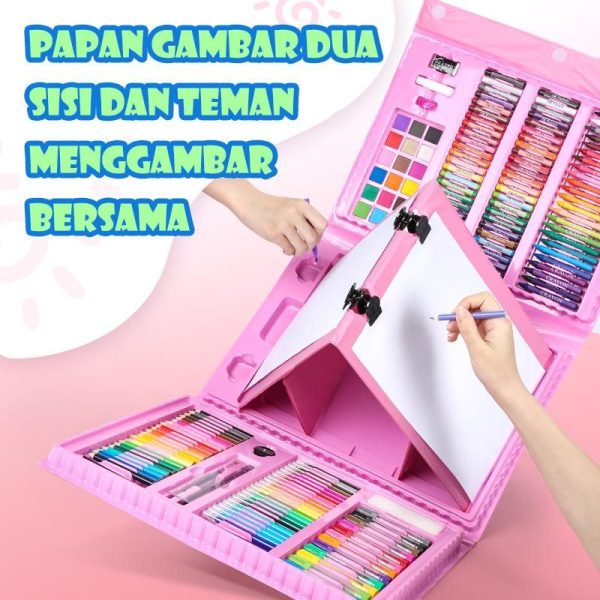 art-set-208-pensil-warna-crayon-set208pcs-crayon ART SET 208 PENSIL WARNA Crayon set208pcs - Crayon Mewarnai - 208 Warna - Pensil warna. crayon set SET ALAT TULIS ANAK-ANAK 150PCS CRAYON DAN SPIDOL WARNA