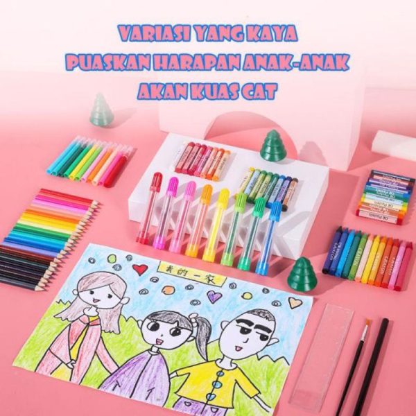 art-set-208-pensil-warna-crayon-set208pcs-crayon-7 ART SET 208 PENSIL WARNA Crayon set208pcs - Crayon Mewarnai - 208 Warna - Pensil warna. crayon set SET ALAT TULIS ANAK-ANAK 150PCS CRAYON DAN SPIDOL WARNA