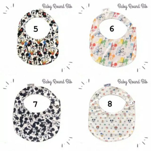 baby-bib-snappy-bib-tatak-acai-bayi-disney-micke-1 Baby bib, snappy bib, tatak acai bayi disney mickey minnie, slaber, celemek murah