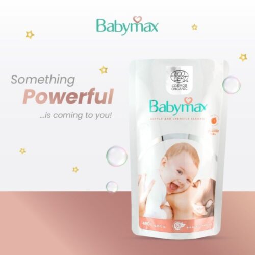 BABYMAX ECOCERT BOTTLE AND UTENSILS REFIL 480mL Babymax Basics 900ml dishsoap dishwash sleek cloudy pureco