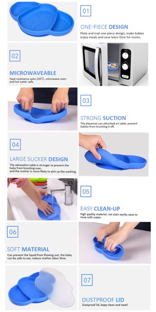 Babyqlo Silicone Elephant Placemat BQ PL8007 piring makan bayi alat makan silicone