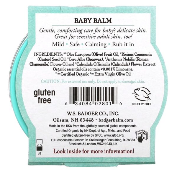 badger-organic-baby-balm-chamomile-calendula-56g-1 Badger Organic Baby Balm Chamomile & Calendula 56gr / 2 oz