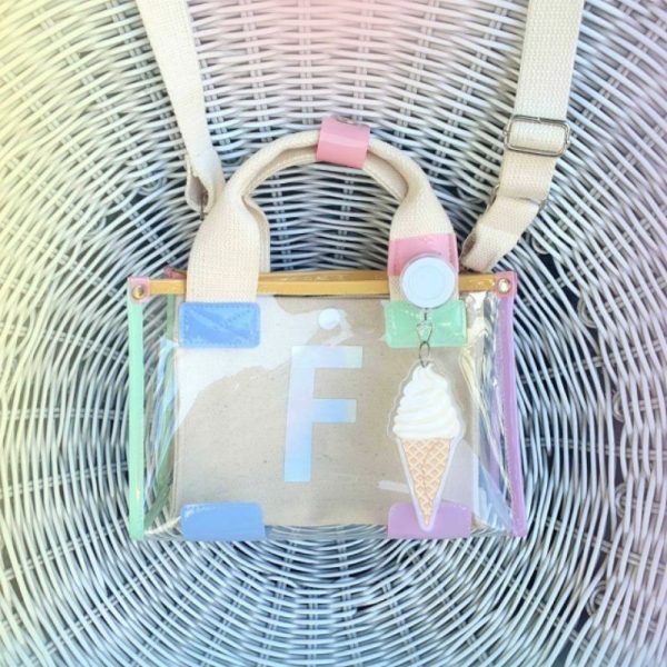 Bag with the cream holo bag transparant bag custom n2k