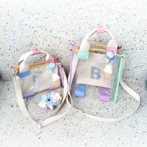 Bag with the cream holo bag transparant bag custom n2k