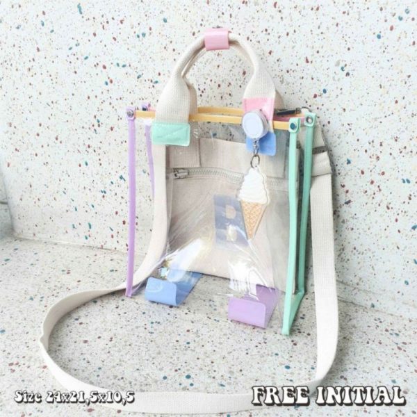 Bag with the cream holo bag transparant bag custom n2k