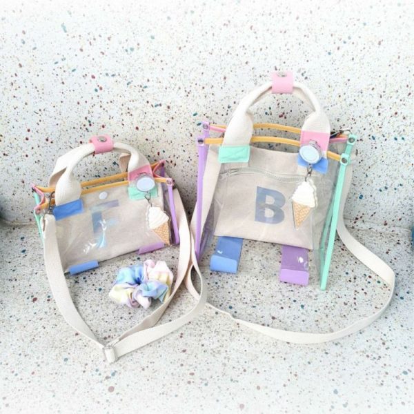 Bag with the cream holo bag transparant bag custom n2k