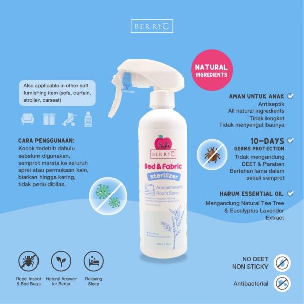 Berry C Bed & Fabric Sterilizer Spray  300ml berryc bed spray berryc bedlinen bed fabric