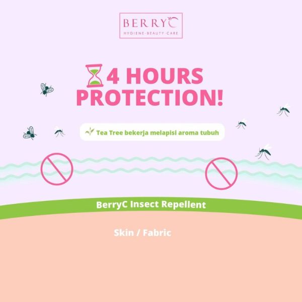 BerryC Buh Bye Bugs (BBB) Mosquito Repellent with Antibacterial berry C buh Bye Bugs 100ml BerryC Mosquito & Insect Repellent PatchStiker Anti Nyamuk Tahan Lama 36 Jam
