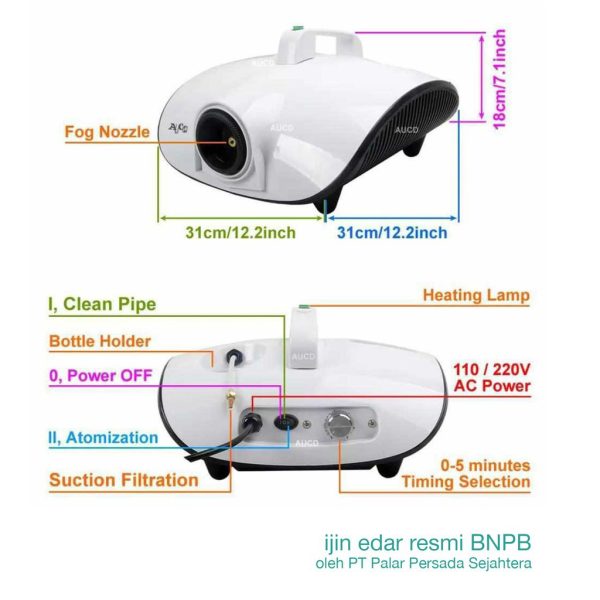 Berryc Compact Fogger READY Mesin fogging berryC Fogging Smoke Fog / Machine Asap Disinfektan + 500ML Berry C Fogging liquid fogging nyamuk mosquito repellent
