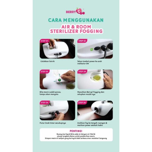 Berryc Compact Fogger READY Mesin fogging berryC Fogging Smoke Fog / Machine Asap Disinfektan + 500ML Berry C Fogging liquid fogging nyamuk mosquito repellent