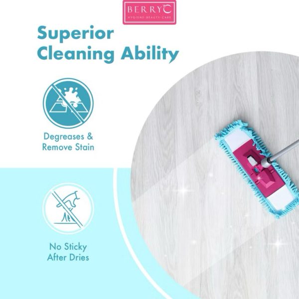 BerryC Floor Cleaner & Coat 500ml pembersih lantai manual / robot aroma peppermint bebas bakteri 10 hari