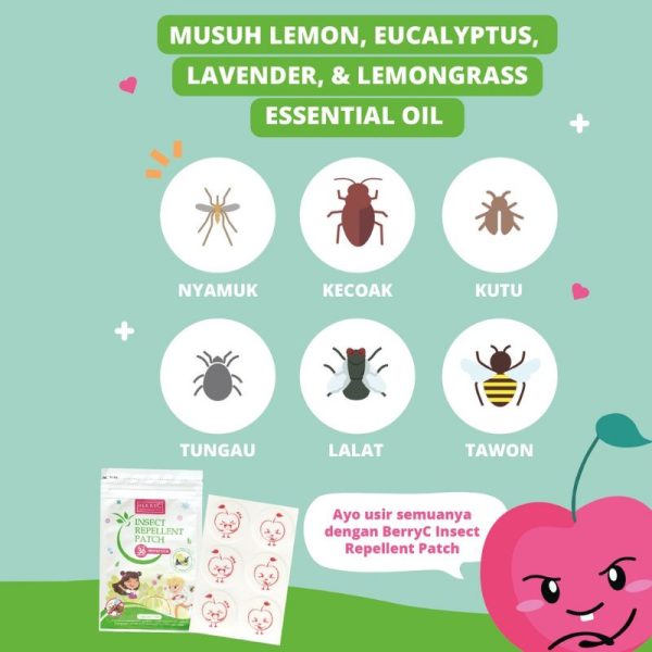 BerryC Mosquito & Insect Repellent PatchStiker Anti Nyamuk Tahan Lama 36 Jam