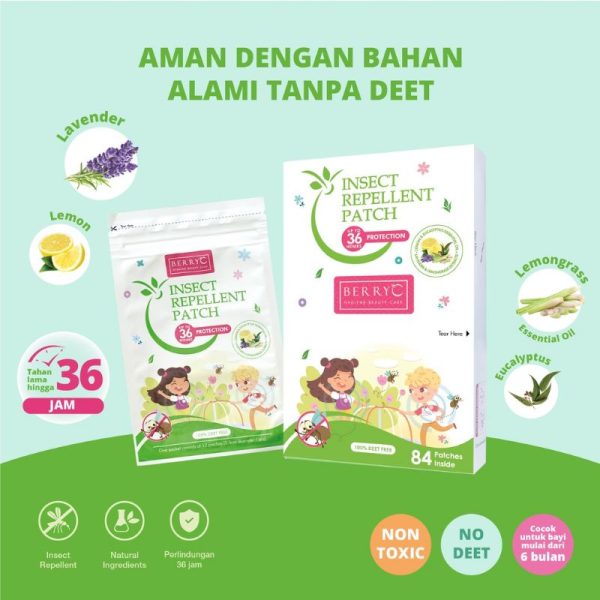 BerryC Mosquito & Insect Repellent PatchStiker Anti Nyamuk Tahan Lama 36 Jam