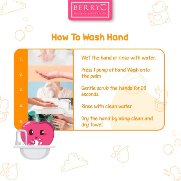 BerryC Skin Soothing HandWash 330gr Aman untuk Kulit Sensitif Eczema Sabun Handsoap Cuci Tangan Lily Vanila eksim sensitive harum refill lembut premium malaysia impor bpom kemenkes aman anak bayi hand soap Hand Wash
