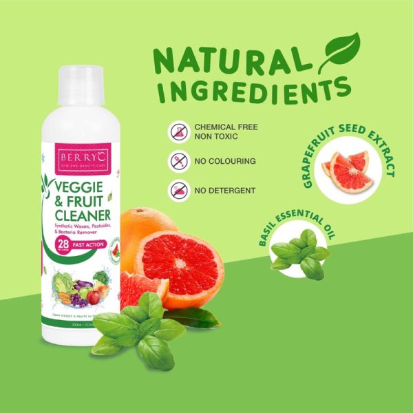 BerryC Veggie & Fruit Cleaner 300ml pembersih buah dan sayur 100ml