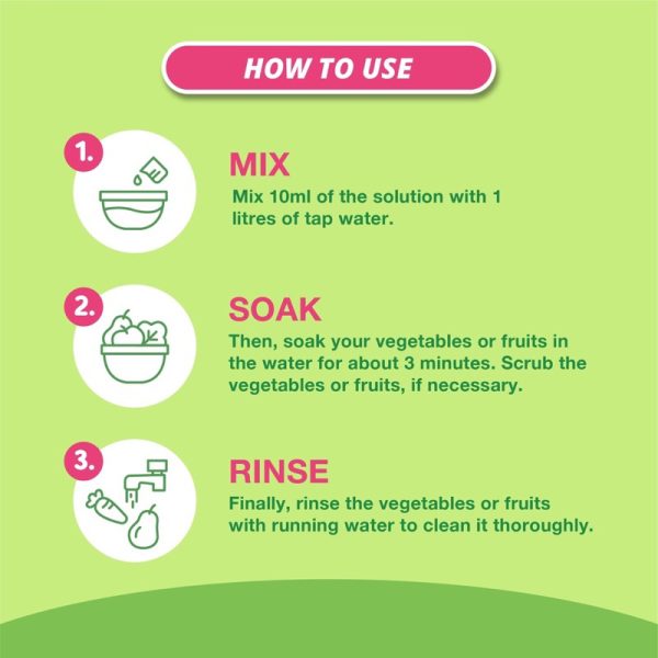 BerryC Veggie & Fruit Cleaner 300ml pembersih buah dan sayur 100ml