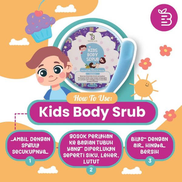 Beserum Kids Body Scrub 50gr - Lulur Badan Anak Beeserum body scrub