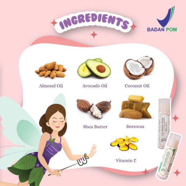 BESERUM LIP BALM Lip Balm Kids Vanilla dan Chocolate /BEESERUM Lip Balm Anak Food Grade