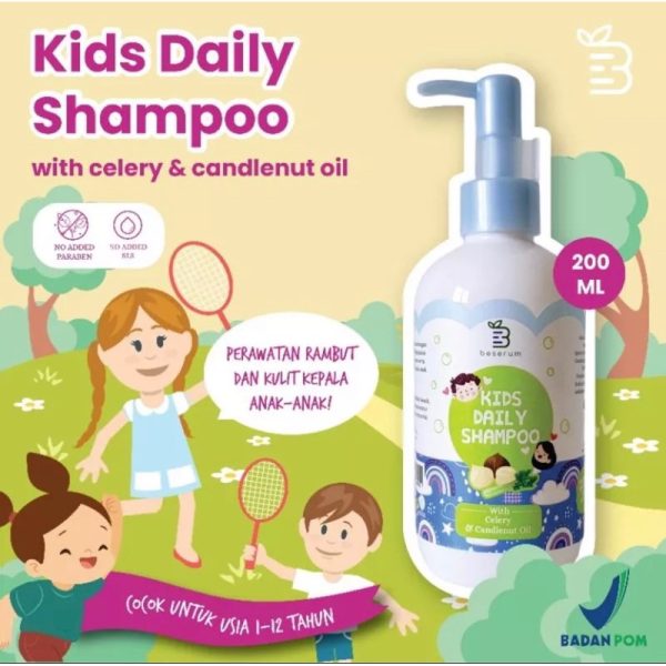 Beserum Natural Kids Shampoo 200ml BEESERUM shampoo 50ml / Shampo Penyubur Rambut Anak