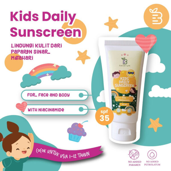 Beserum Natural Sunscreen Kids SPF35 BEESERUM Physical Sunscreen 30ml / Sunscreen Anak