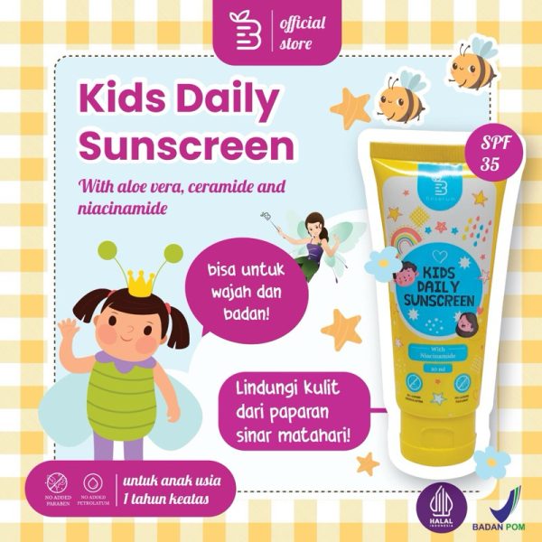 Beserum Natural Sunscreen Kids SPF35 BEESERUM Physical Sunscreen 30ml / Sunscreen Anak