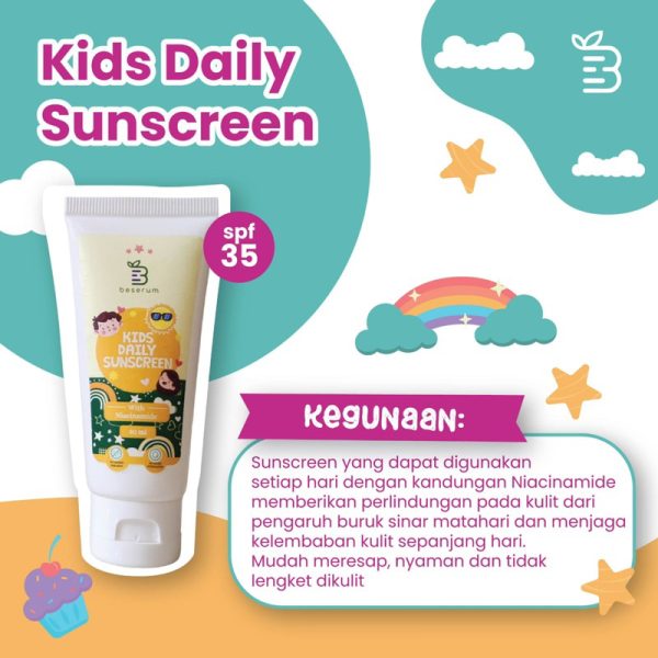 Beserum Natural Sunscreen Kids SPF35 BEESERUM Physical Sunscreen 30ml / Sunscreen Anak