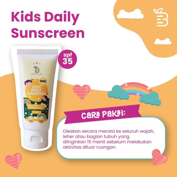 Beserum Natural Sunscreen Kids SPF35 BEESERUM Physical Sunscreen 30ml / Sunscreen Anak