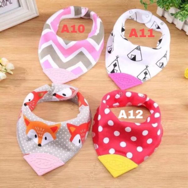 Bib baby / bib bayi/ neckerchew / slabber baby / cheeky chompers organic cotton/ muslin teether bibs