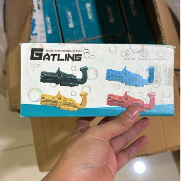 Bubble Gun Gatling otomatis electric pistol bubbel