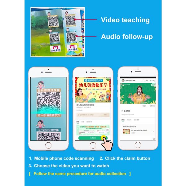 Buku Belajar Baca Bahasa Inggris Anak dengan AUDIO dan VIDIO Story Book for Kids 60pcs