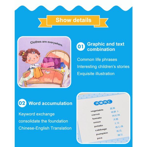 Buku Belajar Baca Bahasa Inggris Anak dengan AUDIO dan VIDIO Story Book for Kids 60pcs