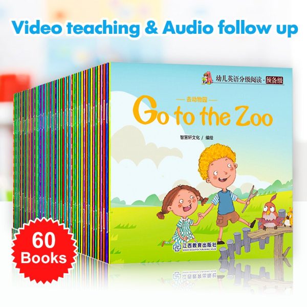 Buku Belajar Baca Bahasa Inggris Anak dengan AUDIO dan VIDIO Story Book for Kids 60pcs