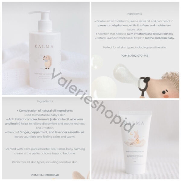 Calma Baby Comforting Calendula Oil 100ml Calma Baby Moisturizing Lotion 250ml Calma Baby Top To Toe Wash 250ml Calma Baby Calming Cream 50ml Calma Baby Nappy Balm 50ml Calma Baby Gentle Foaming Hand soap 250ml