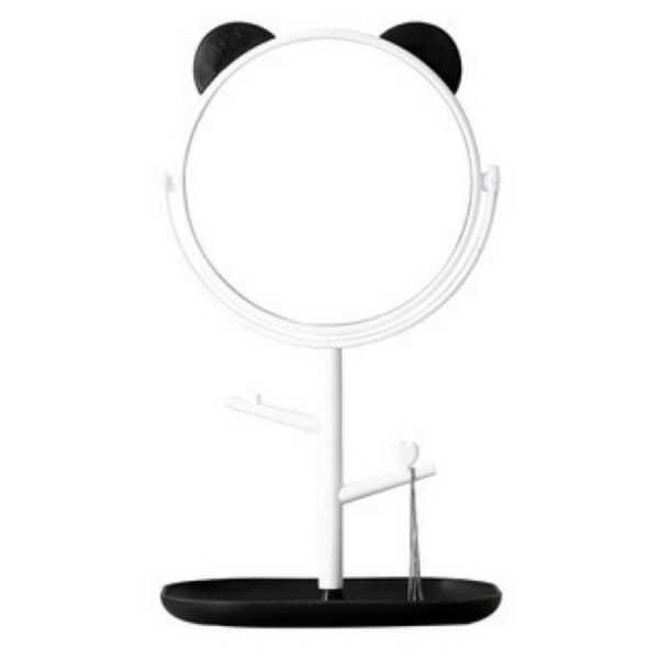 Cermin Motif Telinga Kucing Panda / Kaca Make Up Bulat / Standing Mirror Make Up