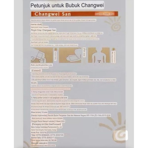 Changwei San Koyo Perut Kembung Diare Anak Dewasa Chang wei