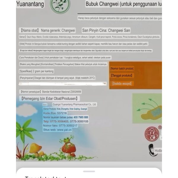 Changwei San Koyo Perut Kembung Diare Anak Dewasa Chang wei