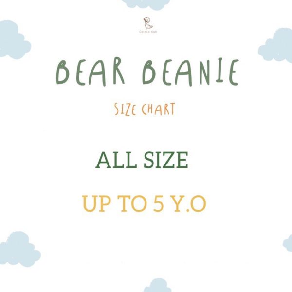 COTTON CUB BEAR BEANIE COTTONCUB BEAR BEANIE TOPI BERUANG ANAK