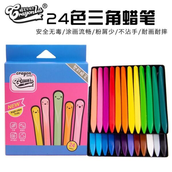 Crayon Lab isi 36 24 Krayon Anak Crayon Hands Clean Set In 1 Mewarnai Anak Isi 24 Warna - crayon plastik plastic crayon