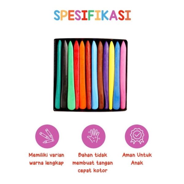 Crayon Lab isi 36 24 Krayon Anak Crayon Hands Clean Set In 1 Mewarnai Anak Isi 24 Warna - crayon plastik plastic crayon