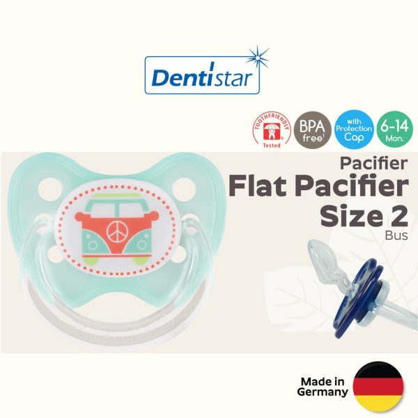 Dentistar Flat Shield Pacifier Size 2 day