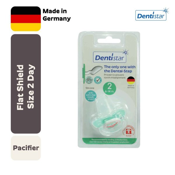 Dentistar Flat Shield Pacifier Size 2 day