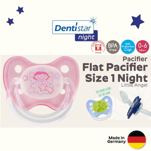 dentistar-pacifier-orthodontic-size-1-night-glow-i-1 Dentistar Pacifier Orthodontic size 1 Night Glow in the dark 0-6 months empeng