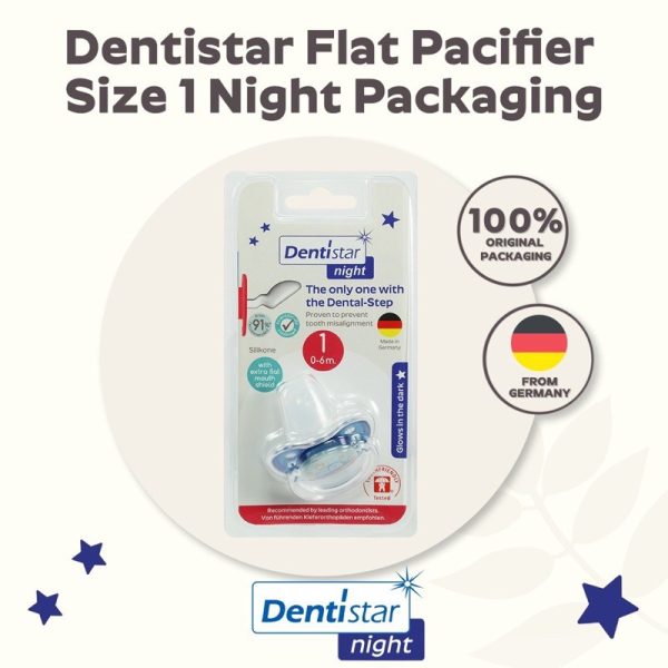 dentistar-pacifier-orthodontic-size-1-night-glow-i-3 Dentistar Pacifier Orthodontic size 1 Night Glow in the dark 0-6 months empeng