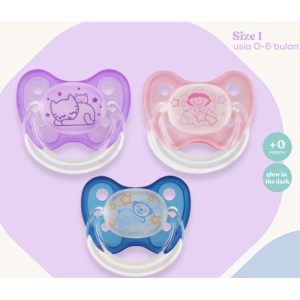 Dentistar Pacifier Orthodontic size 1 Night Glow in the dark 0-6 months empeng